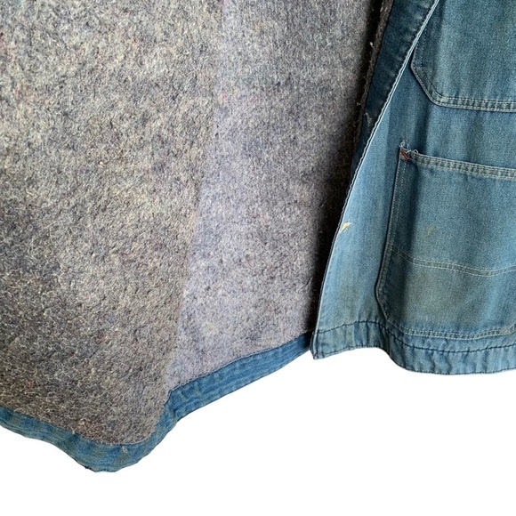 Vintage Big Mac Blanket Lined Denim Barn Coat Chore Jacket Men’s Size XL - Picture 5 of 13